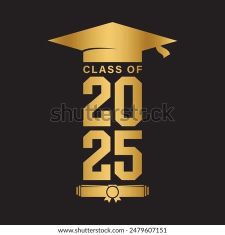 Class of 2025 design, College t-shirt design printable text vector