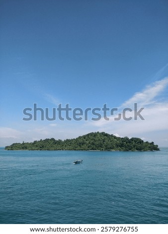 Similar – Image, Stock Photo Boat sails across the Baltic Sea in Denmark in the morning