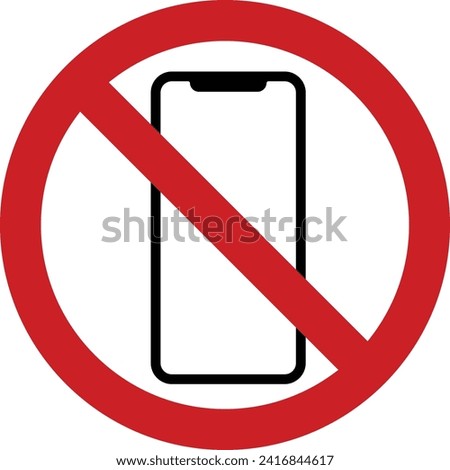 No phone sign vector design. Warning Icon
Don't use mobile phone symbol. Mobile
Phone prohibited. No cell phone sign.
Telephone warning stop sign icon. Silent
mode handphone icon. Mobile turn off.
