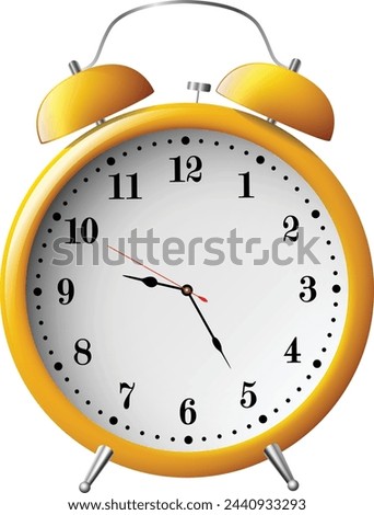 3D Alarm icon. Ringing alarm clock 3D realistic render vector illustration isolated on blue background. Alarm clock volumetric button. 3D icon, reminder and deadline notice
symbol.