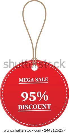 95% OFF Sale tag. 95% Discount Offer.
Discount Promotion. Big sale collection for
banners, labels, posters. Discount offer
price. Vector illustration. Special offer 95%
off label or price tag.
