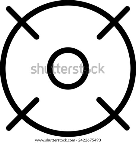 Circle and ellipse icon for commercial and personal use