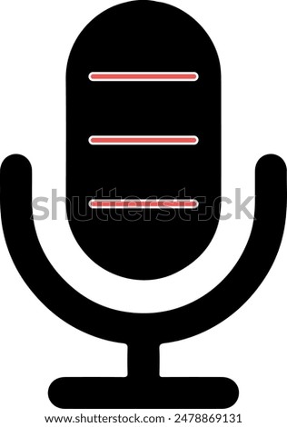 Microphone Black Shape Icon for commercial and personal use 