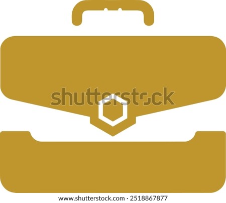 Briefcase Fill Icon Design In Yellow Color