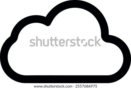 Cloud Black Outline Icon Design