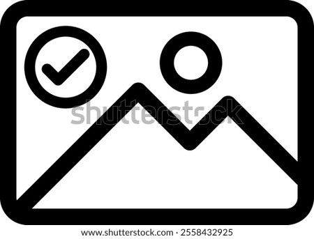 Image Recognition Outline Icon Design