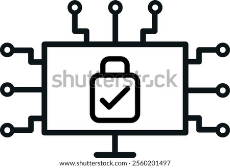 Cyber Security Lock Icon Design