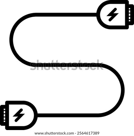 Usb Cable Icon Design Outline