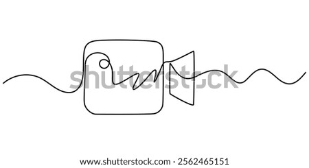 Zoom out icon in continuous line drawing style. Line art of magnifying glass with a sign of minus. Vector illustration. Abstract background, Zoom out symbol, outline pro vector illustration. one line.