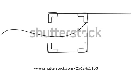 Zoom out icon in continuous line drawing style. Line art of magnifying glass with a sign of minus. Vector illustration. Abstract background, Zoom out symbol, outline pro vector illustration. one line.