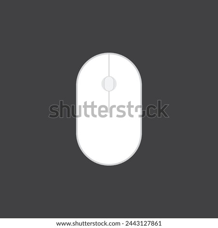 illustration of a beautiful white mouse. Wired and wireless  mouse, computer mouse logo and icon