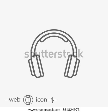 outline headphones vector icon