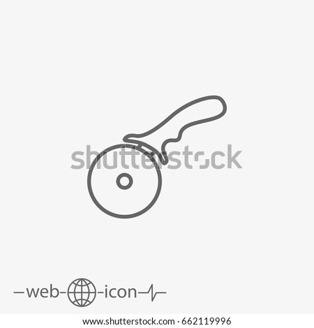 pizza cutter vector icon