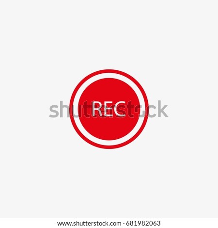 rec button vector icon
