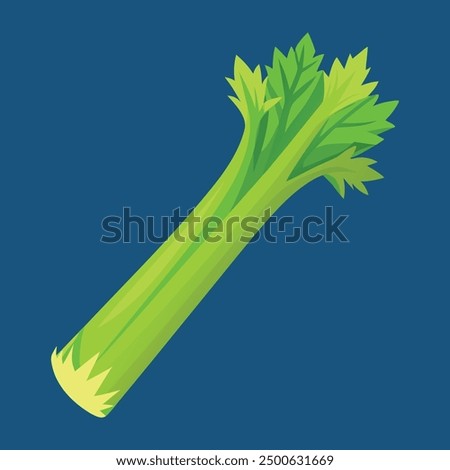 illustration of Green fresh celery vegetable