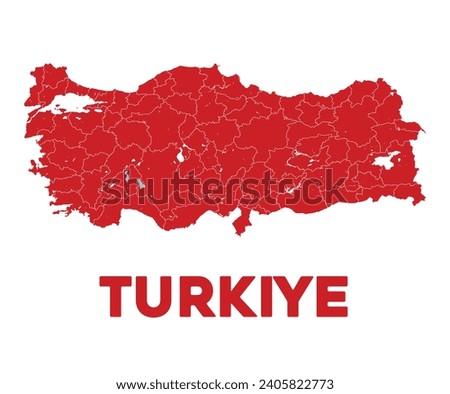 Detailed Vector Turkiye Map Design