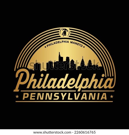 Philadelphia, Pennsylvania. Logo design template. Vector and illustration.