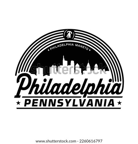Philadelphia, Pennsylvania. Logo design template. Vector and illustration.