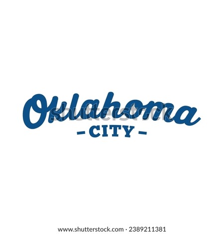 Oklahoma city lettering design. Oklahoma typography design. Vector and illustration.
