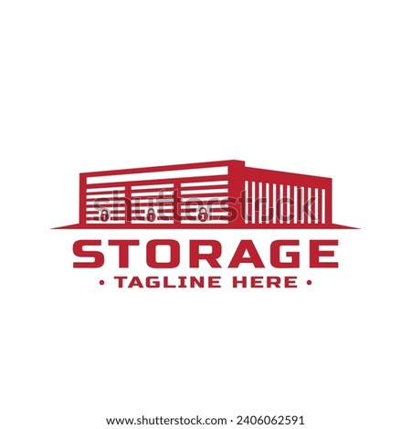 Self storage logo design template. Vector and illustration.