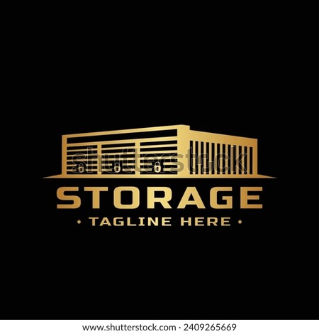 Self storage logo design template. Vector and illustration.