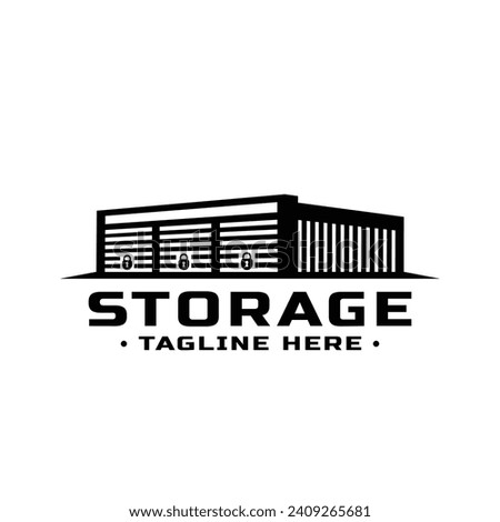 Self storage logo design template. Vector and illustration.