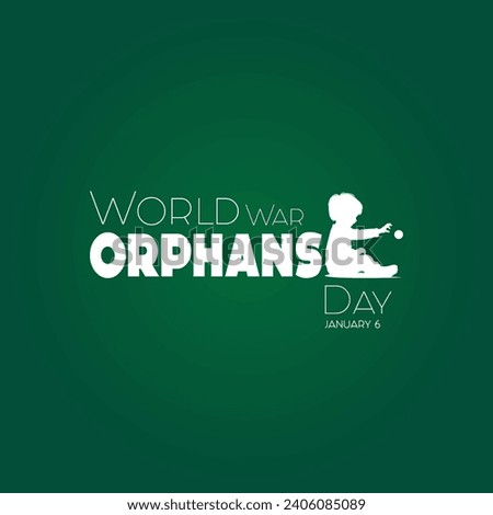 World War Orphans Day Vector Design 6 January Social Media Post