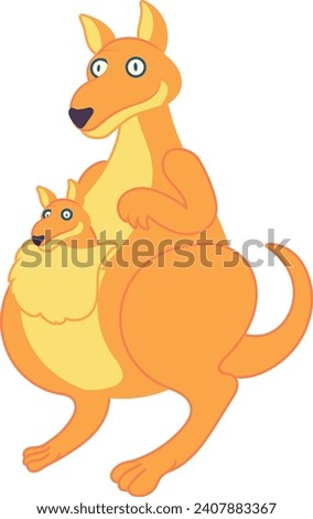 Kangoroo cute vector illustration cartoon