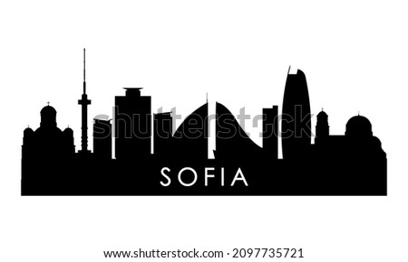Sofia skyline silhouette. Black Sofia city design isolated on white background.  ストックフォト © 