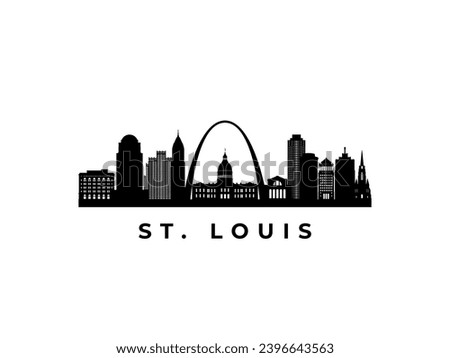 Vector St.Louis skyline. Travel St.Louis famous landmarks. Business and tourism concept for presentation, banner, web site.