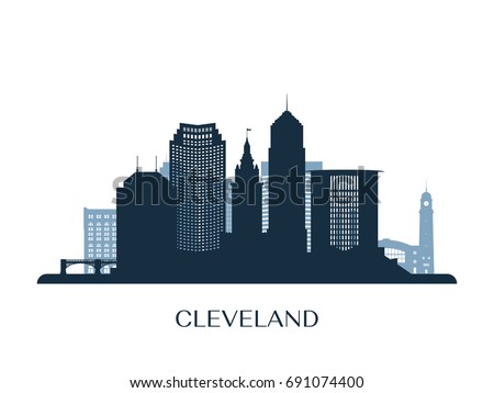 Cleveland Skyline Outline | Free download on ClipArtMag