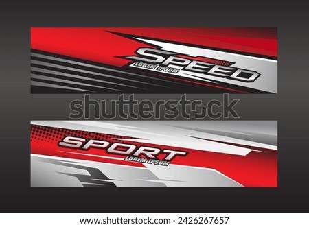 Wrap Design For Car vectors. Sports stripes, car stickers black color. Racing decals for tuning.