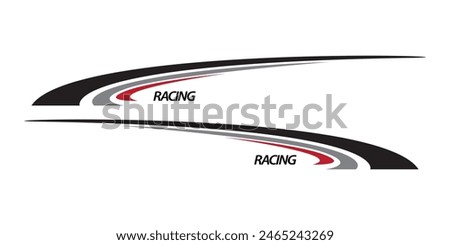 Sport racing stripes car stickers modification body speed and drift vinyl decal templates. Racing decals for tuning