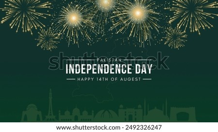 pakistan independence day. happy 14th of august vector illustrator