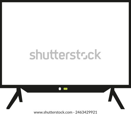 white screen LED TV vector icon