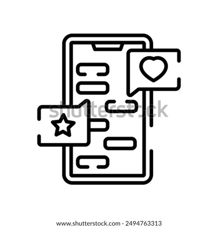 Message Reply Outline Icon, Vector illustration