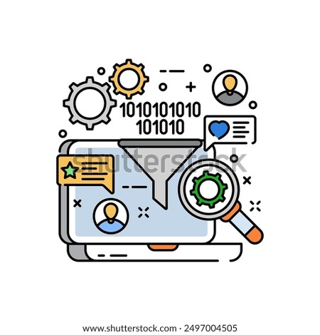 Knowledge Base Filled Color Icon, Vector illustration