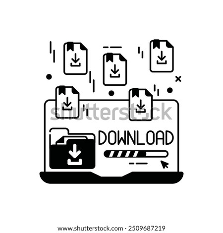 Download Glyph Icon, Vector illustration