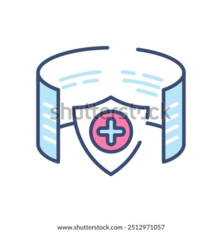 Metaverse Health Fill Color Icon, Vector illustration