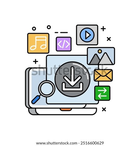 Download Glyph Icon, Vector illustration