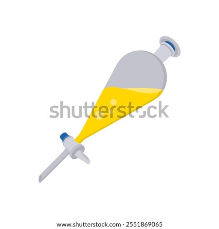 Separating Funnel Flat Icon, Vector illustration