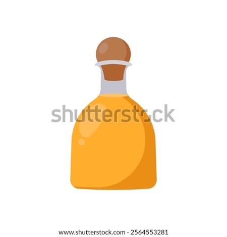 Tequila Bottle, Cocktails Vector illustration, Isolated