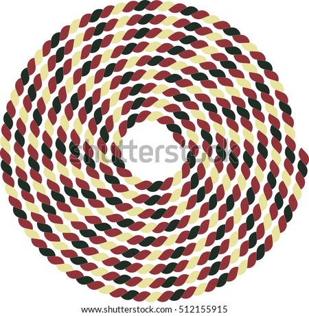 Ship rope curtailed into a spiral