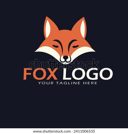 A fox face logo design