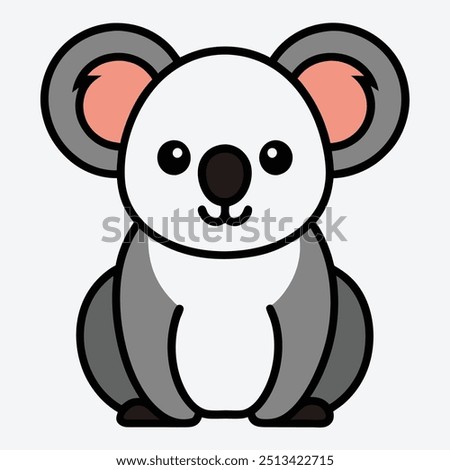 Solid color Koala animal vector design