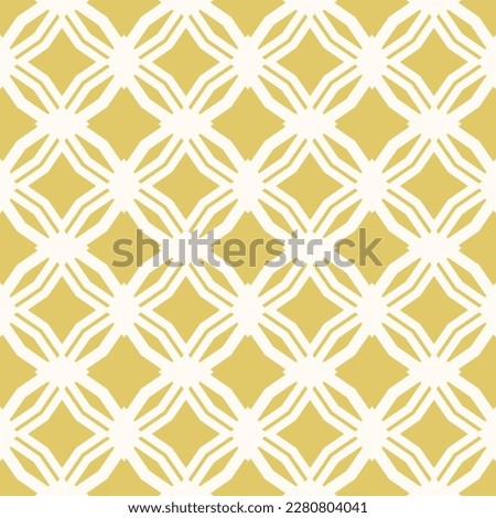 Diamond grid pattern. Vector abstract floral seamless ornament. Luxury golden background. Simple gold geometric ornament pattern. Elegant graphic texture with diamond shapes, rhombuses, net, lattice