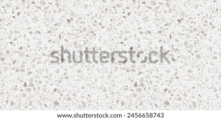 Vector terrazzo flooring seamless texture. Realistic pattern of mosaic floor with natural stones, granite, marble, quartz, concrete. Classic Italian floor. Repeatable design for decor, render, print