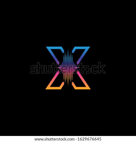 Initial Letter X Sound Weaves Logo Design Concept