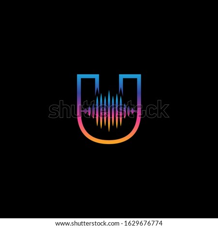 Initial Letter U Sound Weaves Logo Design Concept