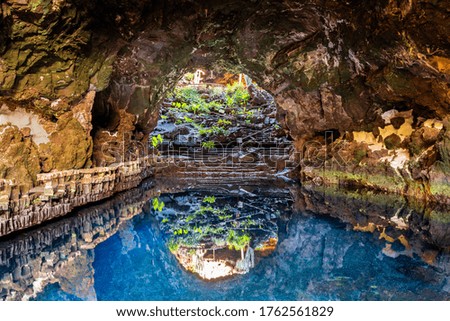 Similar – Image, Stock Photo water in lanzarote  stone sky cloud beach   musk    summer